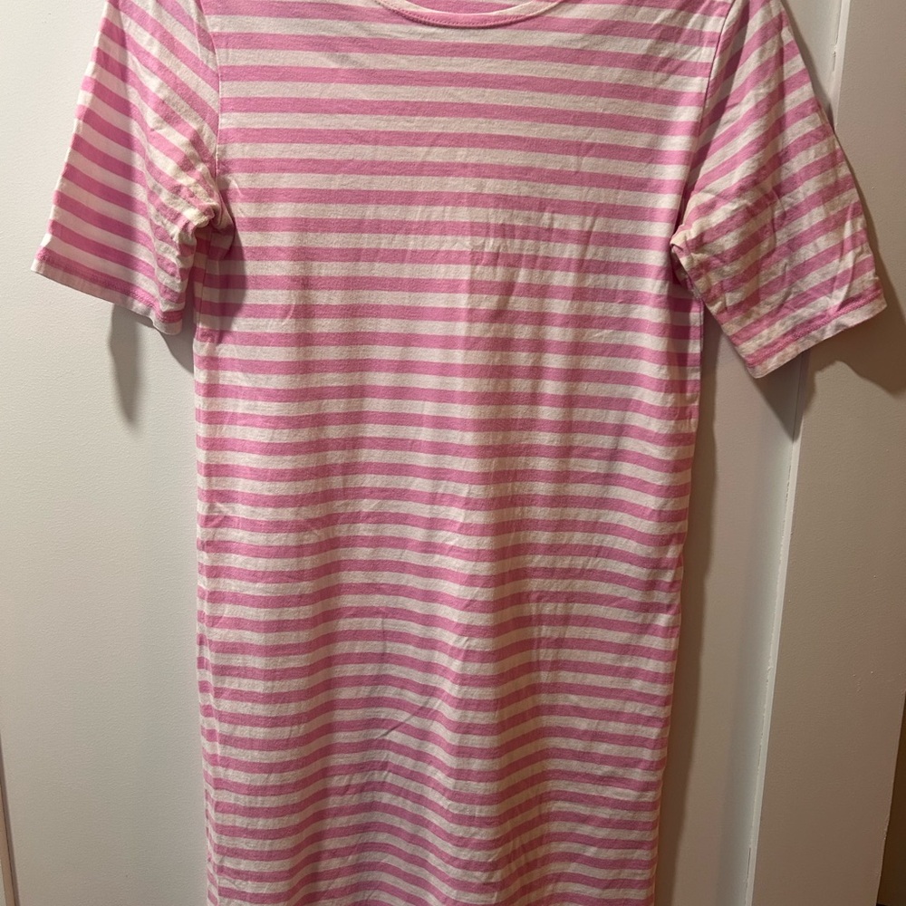KULE Pink and White Striped Dress